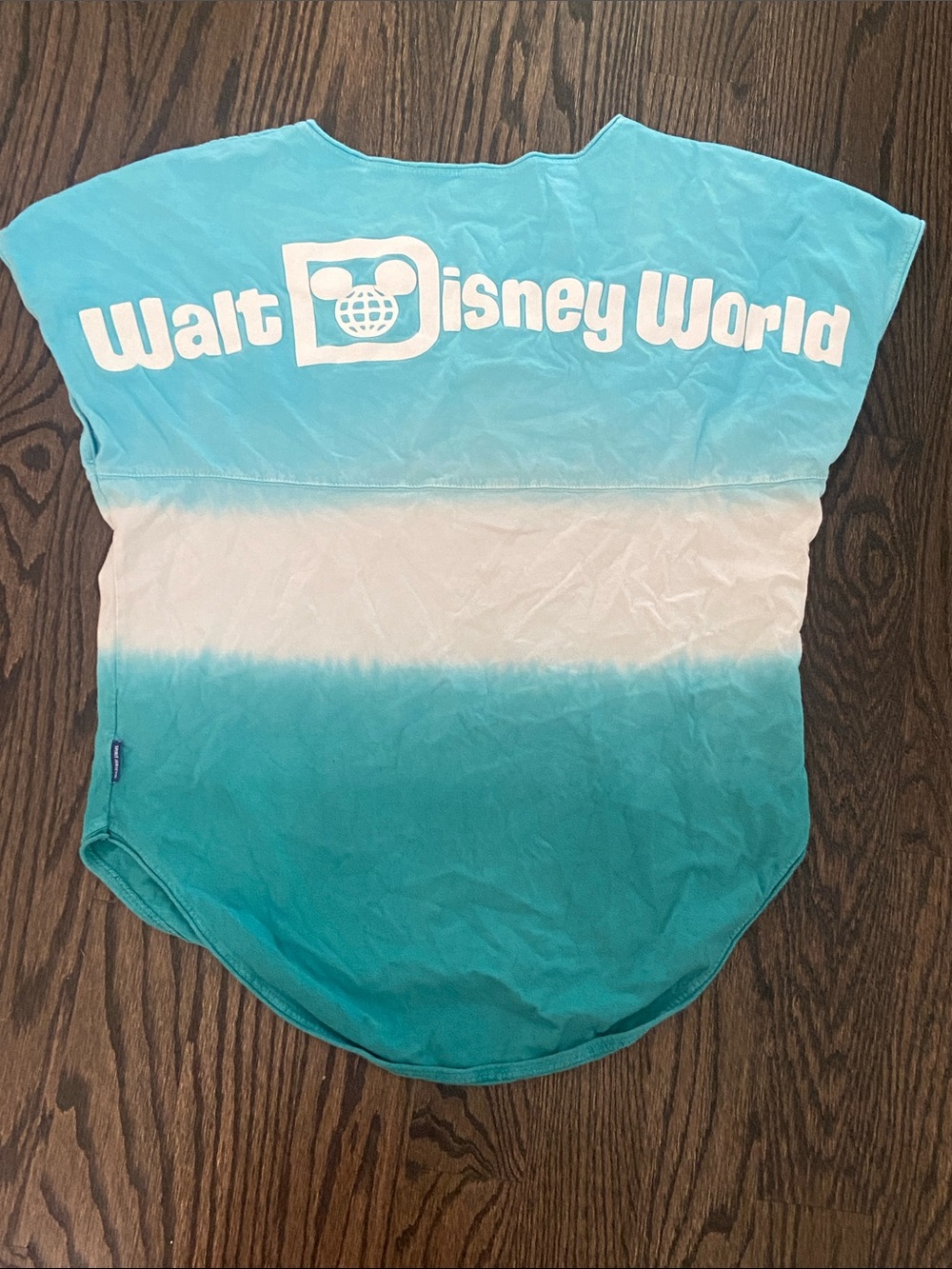 Disney Kids Ombre Teal, White & Turquoise Short Sleeve Tee
